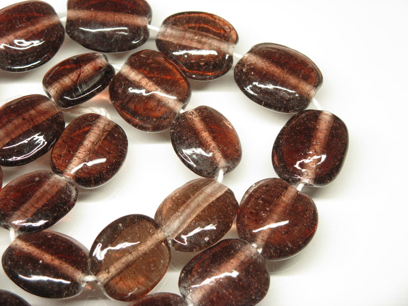 TOKO-BEADS AG041N-09 Glass bead (strand) 16~18mm AG041N-09 オーバルビーズ（連） 16~18mm Asian bead & African bead  Handmade,Lampeork,bead,asia,india,ethnic,parts,accessory,beads とんぼ玉,ビーズ,トンボ玉,アジア,インド,エスニック,手作り,パーツ,アクセサリー