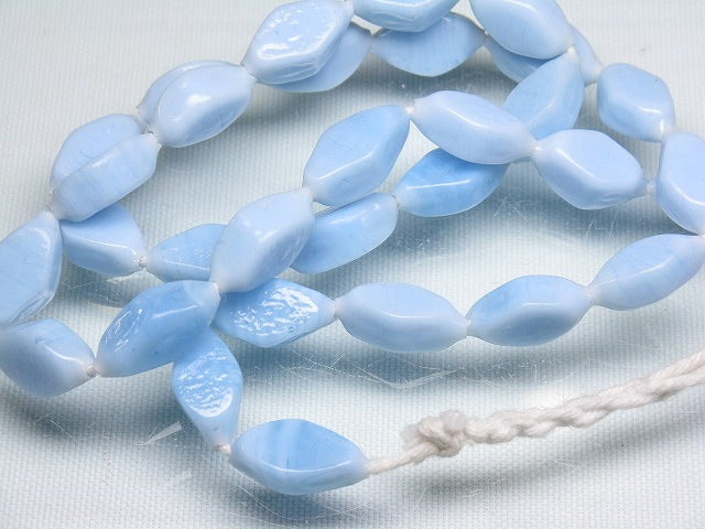 | TOKO-BEADS |AG042N-82 単色ひし型ビーズ（連） 8mmとんぼ玉,ビーズ,トンボ玉,アジア,インド,エスニック,手作り,パーツ,アクセサリー