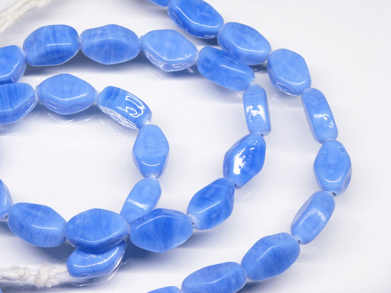 TOKO-BEADS AG042N-83 Glass bead (strand) 8mm AG042N-83 単色ひし形フラットビーズ（連） 8mm Asian bead & African bead  Handmade,Lampeork,bead,asia,india,ethnic,parts,accessory,beads とんぼ玉,ビーズ,トンボ玉,アジア,インド,エスニック,手作り,パーツ,アクセサリー