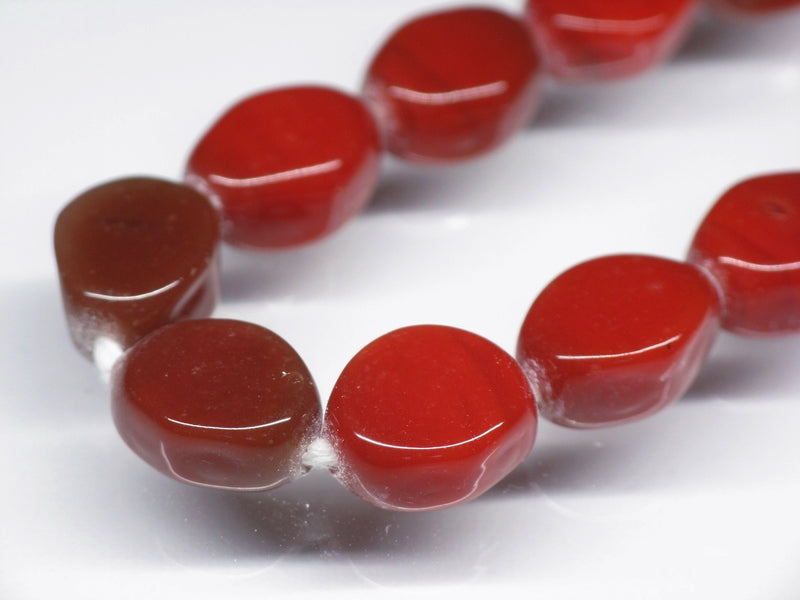 TOKO-BEADS AG042N-91 Glass bead (strand) 8mm AG042N-91 単色ひし形フラットビーズ（連） 8mm Asian bead & African bead  Handmade,Lampeork,bead,asia,india,ethnic,parts,accessory,beads とんぼ玉,ビーズ,トンボ玉,アジア,インド,エスニック,手作り,パーツ,アクセサリー