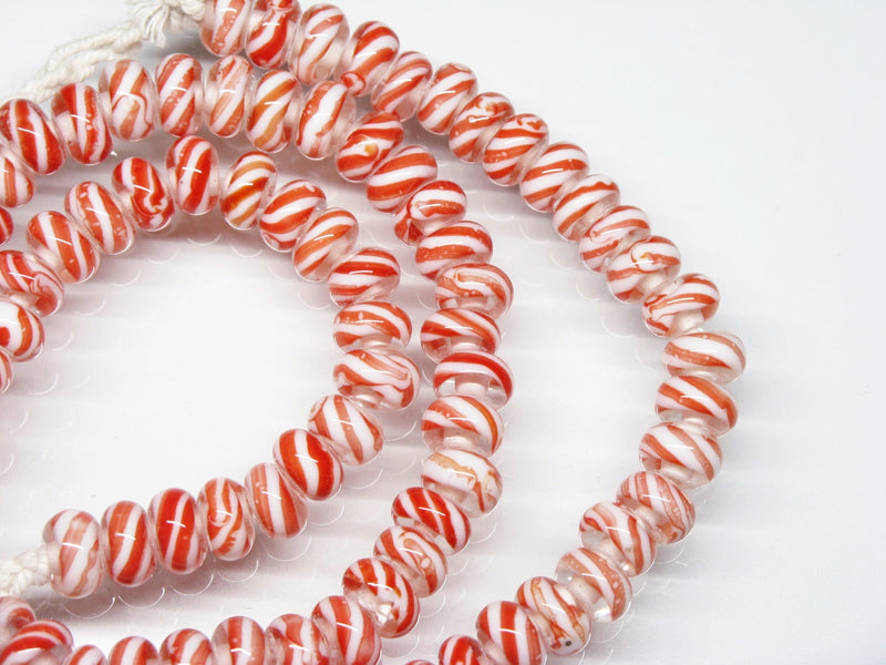 TOKO-BEADS AG044N-05 Glass bead (strand) 7~9mm AG044N-05 リング型とんぼ玉（連） 7~9mm Asian bead & African bead  Handmade,Lampeork,bead,asia,india,ethnic,parts,accessory,beads とんぼ玉,ビーズ,トンボ玉,アジア,インド,エスニック,手作り,パーツ,アクセサリー