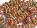 TOKO-BEADS | TOKO-BEADS |AG044-39N リング型とんぼ玉（連） 15~16mm | TOKO-BEADS |AG044-39N Glass bead (strand) 15~16mm Asian bead & African bead  Handmade,Lampeork,bead,asia,india,ethnic,parts,accessory,beads とんぼ玉,ビーズ,トンボ玉,アジア,インド,エスニック,手作り,パーツ,アクセサリー