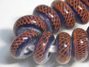 TOKO-BEADS | TOKO-BEADS |AG044-43N リング型とんぼ玉（連） 15~16mm | TOKO-BEADS |AG044-43N Glass bead (strand) 15~16mm Asian bead & African bead  Handmade,Lampeork,bead,asia,india,ethnic,parts,accessory,beads とんぼ玉,ビーズ,トンボ玉,アジア,インド,エスニック,手作り,パーツ,アクセサリー