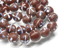 TOKO-BEADS | TOKO-BEADS |AG046-45N リボン模様のとんぼ玉（連） 12~13mm | TOKO-BEADS |AG046-45N Glass bead (strand) 12~13mm Asian bead & African bead  Handmade,Lampeork,bead,asia,india,ethnic,parts,accessory,beads とんぼ玉,ビーズ,トンボ玉,アジア,インド,エスニック,手作り,パーツ,アクセサリー