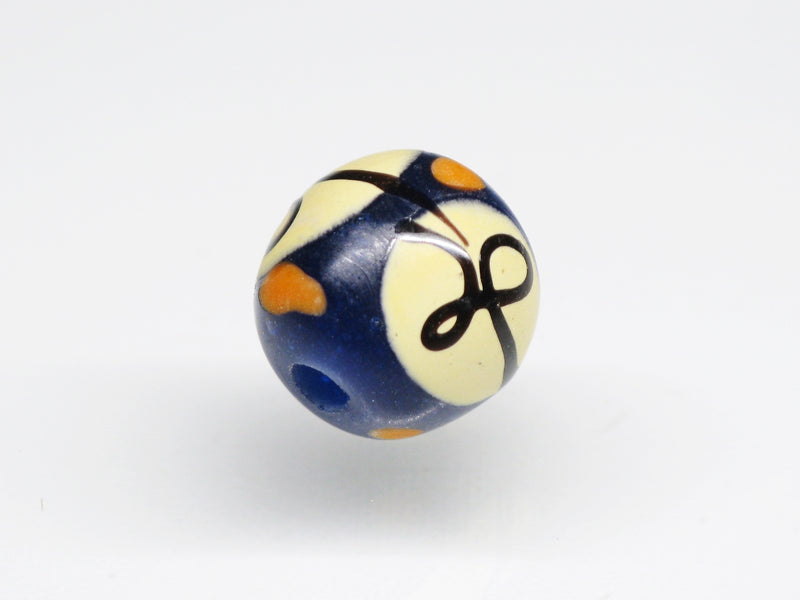 TOKO-BEADS AG046-01S Glass bead 9~10mm AG046-01S リボン模様のとんぼ玉 9~10mm Asian bead & African bead  Handmade,Lampeork,bead,asia,india,ethnic,parts,accessory,beads とんぼ玉,ビーズ,トンボ玉,アジア,インド,エスニック,手作り,パーツ,アクセサリー