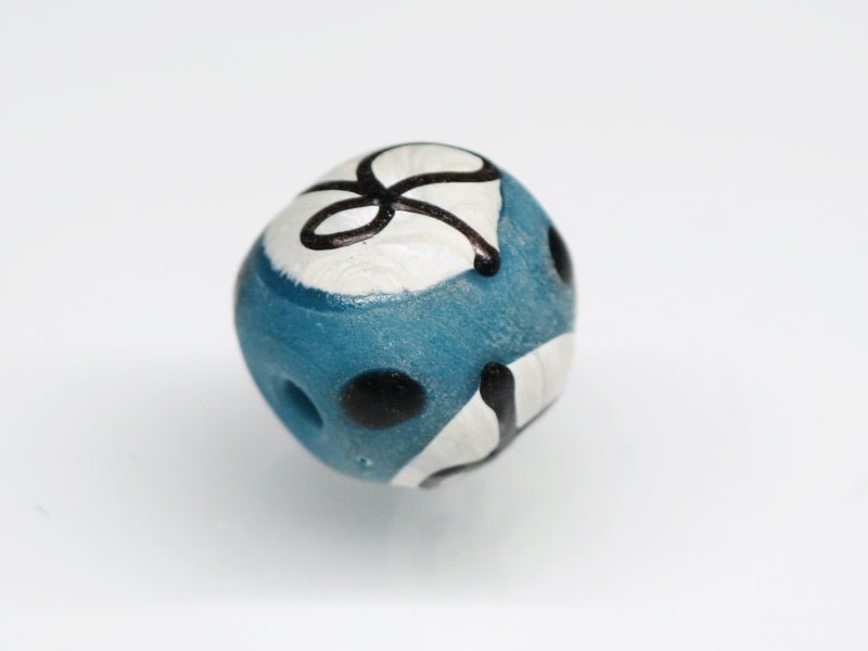 TOKO-BEADS AG046S-03 Glass bead 9~10mm AG046S-03 リボン模様のとんぼ玉 9~10mm Asian bead & African bead  Handmade,Lampeork,bead,asia,india,ethnic,parts,accessory,beads とんぼ玉,ビーズ,トンボ玉,アジア,インド,エスニック,手作り,パーツ,アクセサリー