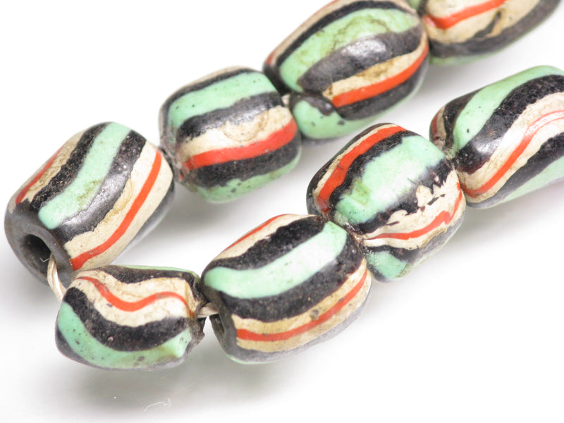 TOKO-BEADS AG047-79N Old Candy Glass bead (strand) 8~9.5mm AG047-79N オールドキャンディビーズ（連） 8~9.5mm Asian bead & African bead  Handmade,Lampeork,bead,asia,india,ethnic,parts,accessory,beads とんぼ玉,ビーズ,トンボ玉,アジア,インド,エスニック,手作り,パーツ,アクセサリー