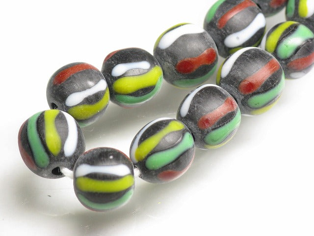 TOKO-BEADS AG047-69N Old Candy Glass bead (strand) 9.5~10mm AG047-69N オールドキャンディビーズ（連） 9.5~10mm Asian bead & African bead  Handmade,Lampeork,bead,asia,india,ethnic,parts,accessory,beads とんぼ玉,ビーズ,トンボ玉,アジア,インド,エスニック,手作り,パーツ,アクセサリー