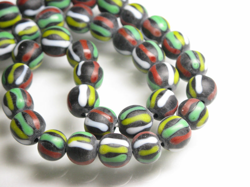 TOKO-BEADS AG047-69N Old Candy Glass bead (strand) 9.5~10mm AG047-69N オールドキャンディビーズ（連） 9.5~10mm Asian bead & African bead  Handmade,Lampeork,bead,asia,india,ethnic,parts,accessory,beads とんぼ玉,ビーズ,トンボ玉,アジア,インド,エスニック,手作り,パーツ,アクセサリー