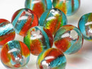 TOKO-BEADS | TOKO-BEADS |AG048-01P シルバーフォイルビーズ（10個パック） 12mm | TOKO-BEADS |AG048-01P Silver Foil Glass bead (10pcs) 12mm Asian bead & African bead  Handmade,Lampeork,bead,asia,india,ethnic,parts,accessory,beads とんぼ玉,ビーズ,トンボ玉,アジア,インド,エスニック,手作り,パーツ,アクセサリー
