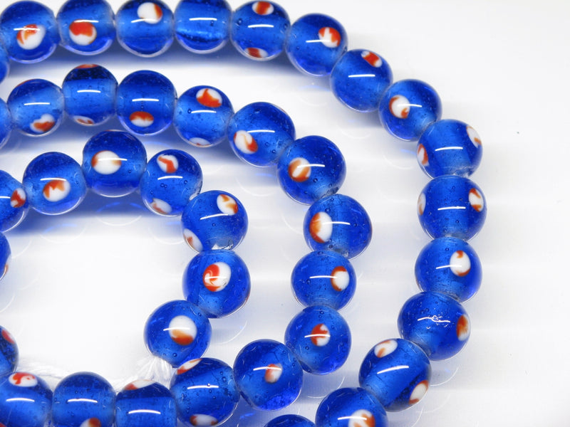 TOKO-BEADS AG050N-13 Glass bead (strand) 8.5~9.5mm AG050N-13 とんぼ玉（連） 8.5~9.5mm Asian bead & African bead  Handmade,Lampeork,bead,asia,india,ethnic,parts,accessory,beads とんぼ玉,ビーズ,トンボ玉,アジア,インド,エスニック,手作り,パーツ,アクセサリー