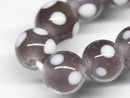 TOKO-BEADS AG050-20N Glass bead (strand) 9~10mm AG050-20N スポット柄とんぼ玉（連） 9~10mm Asian bead & African bead  Handmade,Lampeork,bead,asia,india,ethnic,parts,accessory,beads とんぼ玉,ビーズ,トンボ玉,アジア,インド,エスニック,手作り,パーツ,アクセサリー
