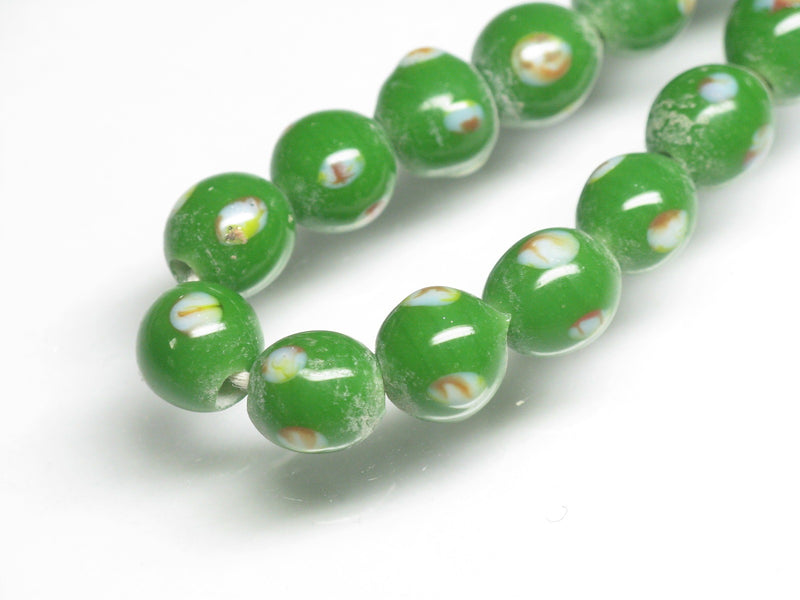 TOKO-BEADS AG050-24N Glass bead (strand) 7.5~8.5mm AG050-24N とんぼ玉（連） 7.5~8.5mm Asian bead & African bead  Handmade,Lampeork,bead,asia,india,ethnic,parts,accessory,beads とんぼ玉,ビーズ,トンボ玉,アジア,インド,エスニック,手作り,パーツ,アクセサリー