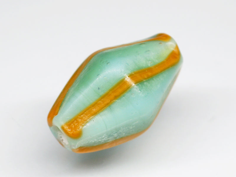 TOKO-BEADS AG052S-02 Glass bead 12~13mm AG052S-02 柄付ひし形とんぼ玉 12~13mm Asian bead & African bead  Handmade,Lampeork,bead,asia,india,ethnic,parts,accessory,beads とんぼ玉,ビーズ,トンボ玉,アジア,インド,エスニック,手作り,パーツ,アクセサリー