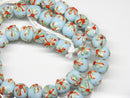 TOKO-BEADS AG058-15N Glass bead(Strand) 10mm AG058-15N フラワービーズ(連) 10mm Asian bead & African bead  Handmade,Lampeork,bead,asia,india,ethnic,parts,accessory,beads とんぼ玉,ビーズ,トンボ玉,アジア,インド,エスニック,手作り,パーツ,アクセサリー