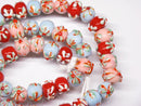 TOKO-BEADS AG058-16N Glass bead(Strand) 10mm AG058-16N フラワービーズ(連) 10mm Asian bead & African bead  Handmade,Lampeork,bead,asia,india,ethnic,parts,accessory,beads とんぼ玉,ビーズ,トンボ玉,アジア,インド,エスニック,手作り,パーツ,アクセサリー