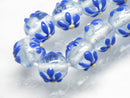 TOKO-BEADS AG058-36N Glass bead(Strand) 10~11mm AG058-36N フラワービーズ(連) 10~11mm Asian bead & African bead  Handmade,Lampeork,bead,asia,india,ethnic,parts,accessory,beads とんぼ玉,ビーズ,トンボ玉,アジア,インド,エスニック,手作り,パーツ,アクセサリー