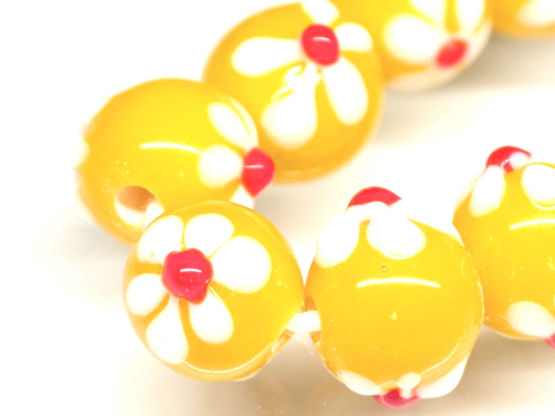 TOKO-BEADS AG058N-03 Glass bead(Strand) 10mm AG058N-03 フラワービーズ(連) 10mm Asian bead & African bead  Handmade,Lampeork,bead,asia,india,ethnic,parts,accessory,beads とんぼ玉,ビーズ,トンボ玉,アジア,インド,エスニック,手作り,パーツ,アクセサリー