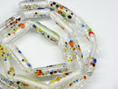 TOKO-BEADS AG066-02N Glass bead (Strand) 6mm AG066-02N スプレイドット柄とんぼ玉（連） 6mm Asian bead & African bead  Handmade,Lampeork,bead,asia,india,ethnic,parts,accessory,beads とんぼ玉,ビーズ,トンボ玉,アジア,インド,エスニック,手作り,パーツ,アクセサリー