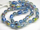 TOKO-BEADS AG066-53N Glass bead (Strand) 7~8mm AG066-53N スプレイドット柄とんぼ玉（連のみ） 7~8mm Asian bead & African bead  Handmade,Lampeork,bead,asia,india,ethnic,parts,accessory,beads とんぼ玉,ビーズ,トンボ玉,アジア,インド,エスニック,手作り,パーツ,アクセサリー