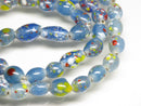 TOKO-BEADS AG066-53N Glass bead (Strand) 7~8mm AG066-53N スプレイドット柄とんぼ玉（連のみ） 7~8mm Asian bead & African bead  Handmade,Lampeork,bead,asia,india,ethnic,parts,accessory,beads とんぼ玉,ビーズ,トンボ玉,アジア,インド,エスニック,手作り,パーツ,アクセサリー