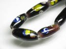 TOKO-BEADS AG066-55N Glass bead (Strand) 6~7mm AG066-55N スプレイドット柄とんぼ玉（連のみ） 6~7mm Asian bead & African bead  Handmade,Lampeork,bead,asia,india,ethnic,parts,accessory,beads とんぼ玉,ビーズ,トンボ玉,アジア,インド,エスニック,手作り,パーツ,アクセサリー