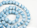 TOKO-BEADS AG070-03N Glass bead (strand) 7.5~8mm AG070-03N ストライプ柄とんぼ玉（連） 7.5~8mm Asian bead & African bead  Handmade,Lampeork,bead,asia,india,ethnic,parts,accessory,beads とんぼ玉,ビーズ,トンボ玉,アジア,インド,エスニック,手作り,パーツ,アクセサリー