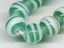 TOKO-BEADS AG070-13N Glass bead (strand) 10mm AG070-13N ストライプ柄とんぼ玉（連） 10mm Asian bead & African bead  Handmade,Lampeork,bead,asia,india,ethnic,parts,accessory,beads とんぼ玉,ビーズ,トンボ玉,アジア,インド,エスニック,手作り,パーツ,アクセサリー