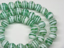 TOKO-BEADS AG070-13N Glass bead (strand) 10mm AG070-13N ストライプ柄とんぼ玉（連） 10mm Asian bead & African bead  Handmade,Lampeork,bead,asia,india,ethnic,parts,accessory,beads とんぼ玉,ビーズ,トンボ玉,アジア,インド,エスニック,手作り,パーツ,アクセサリー