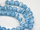 TOKO-BEADS AG070-17N Glass bead (strand) 10mm AG070-17N ストライプ柄とんぼ玉（連） 10mm Asian bead & African bead  Handmade,Lampeork,bead,asia,india,ethnic,parts,accessory,beads とんぼ玉,ビーズ,トンボ玉,アジア,インド,エスニック,手作り,パーツ,アクセサリー