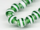 TOKO-BEADS AG070-21N Glass bead (strand) 7mm AG070-21N ストライプ柄とんぼ玉（連） 7mm Asian bead & African bead  Handmade,Lampeork,bead,asia,india,ethnic,parts,accessory,beads とんぼ玉,ビーズ,トンボ玉,アジア,インド,エスニック,手作り,パーツ,アクセサリー