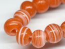 TOKO-BEADS AG070-28N Glass bead (strand) 8~9mm AG070-28N ストライプ柄とんぼ玉（連） 8~9mm Asian bead & African bead  Handmade,Lampeork,bead,asia,india,ethnic,parts,accessory,beads とんぼ玉,ビーズ,トンボ玉,アジア,インド,エスニック,手作り,パーツ,アクセサリー