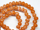 TOKO-BEADS AG070-28N Glass bead (strand) 8~9mm AG070-28N ストライプ柄とんぼ玉（連） 8~9mm Asian bead & African bead  Handmade,Lampeork,bead,asia,india,ethnic,parts,accessory,beads とんぼ玉,ビーズ,トンボ玉,アジア,インド,エスニック,手作り,パーツ,アクセサリー