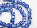 TOKO-BEADS AG070-32N Glass bead (strand) 9~10mm AG070-32N ストライプ柄とんぼ玉（連） 9~10mm Asian bead & African bead  Handmade,Lampeork,bead,asia,india,ethnic,parts,accessory,beads とんぼ玉,ビーズ,トンボ玉,アジア,インド,エスニック,手作り,パーツ,アクセサリー