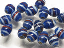 TOKO-BEADS | TOKO-BEADS |AG070-68S ストライプ柄とんぼ玉 8.5～9.5mm | TOKO-BEADS |AG070-68S Glass bead 8.5～9.5mm Asian bead & African bead  Handmade,Lampeork,bead,asia,india,ethnic,parts,accessory,beads とんぼ玉,ビーズ,トンボ玉,アジア,インド,エスニック,手作り,パーツ,アクセサリー