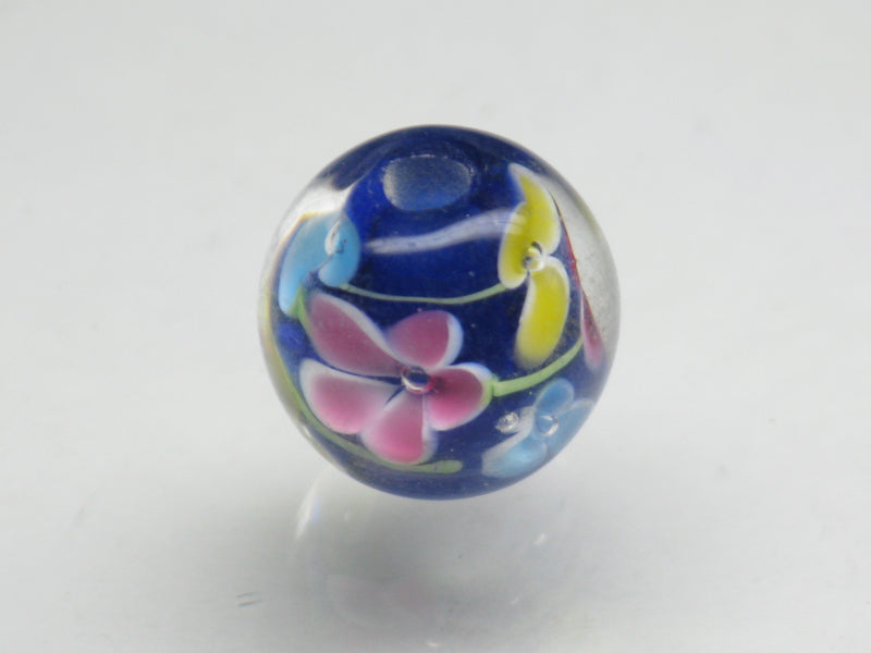 | TOKO-BEADS |AG071-54 花柄とんぼ玉 12mmとんぼ玉,ビーズ,トンボ玉,アジア,インド,エスニック,手作り,パーツ,アクセサリー