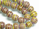 TOKO-BEADS AG072-08N Glass bead (strand) 11.5mm AG072-08N ストライプ柄とんぼ玉（連） 11.5mm Asian bead & African bead  Handmade,Lampeork,bead,asia,india,ethnic,parts,accessory,beads とんぼ玉,ビーズ,トンボ玉,アジア,インド,エスニック,手作り,パーツ,アクセサリー