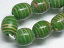 TOKO-BEADS AG072-09N Glass bead (strand) 13.5mm AG072-09N ストライプ柄とんぼ玉（連） 13.5mm Asian bead & African bead  Handmade,Lampeork,bead,asia,india,ethnic,parts,accessory,beads とんぼ玉,ビーズ,トンボ玉,アジア,インド,エスニック,手作り,パーツ,アクセサリー