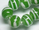 TOKO-BEADS AG072-10N Glass bead (strand) 11mm AG072-10N ストライプ柄とんぼ玉（連） 11mm Asian bead & African bead  Handmade,Lampeork,bead,asia,india,ethnic,parts,accessory,beads とんぼ玉,ビーズ,トンボ玉,アジア,インド,エスニック,手作り,パーツ,アクセサリー