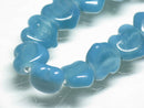 TOKO-BEADS AG074-02N Heart shaped flat glass bead (strand) 10mm AG074-02N ハート型フラットビーズ（連） 10mm Asian bead & African bead  Handmade,Lampeork,bead,asia,india,ethnic,parts,accessory,beads とんぼ玉,ビーズ,トンボ玉,アジア,インド,エスニック,手作り,パーツ,アクセサリー