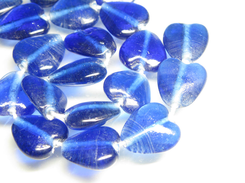 TOKO-BEADS AG074-11N Heart shaped flat glass bead (strand) 19~20mm AG074-11N ハート型フラットビーズ（連） 19~20mm Asian bead & African bead  Handmade,Lampeork,bead,asia,india,ethnic,parts,accessory,beads とんぼ玉,ビーズ,トンボ玉,アジア,インド,エスニック,手作り,パーツ,アクセサリー