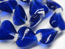 TOKO-BEADS | TOKO-BEADS |AG074-15N ハート型フラットビーズ（連） 22~23mm | TOKO-BEADS |AG074-15N Heart shaped flat glass bead (strand) 22~23mm Asian bead & African bead  Handmade,Lampeork,bead,asia,india,ethnic,parts,accessory,beads とんぼ玉,ビーズ,トンボ玉,アジア,インド,エスニック,手作り,パーツ,アクセサリー