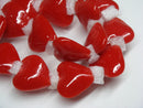TOKO-BEADS | TOKO-BEADS |AG074-16N ハート型フラットビーズ（連） 22~23mm | TOKO-BEADS |AG074-16N Heart shaped flat glass bead (strand) 22~23mm Asian bead & African bead  Handmade,Lampeork,bead,asia,india,ethnic,parts,accessory,beads とんぼ玉,ビーズ,トンボ玉,アジア,インド,エスニック,手作り,パーツ,アクセサリー