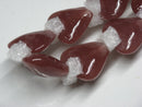 TOKO-BEADS | TOKO-BEADS |AG074-17N ハート型フラットビーズ（連） 22~23mm | TOKO-BEADS |AG074-17N Heart shaped flat glass bead (strand) 22~23mm Asian bead & African bead  Handmade,Lampeork,bead,asia,india,ethnic,parts,accessory,beads とんぼ玉,ビーズ,トンボ玉,アジア,インド,エスニック,手作り,パーツ,アクセサリー