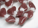 TOKO-BEADS | TOKO-BEADS |AG074-17N ハート型フラットビーズ（連） 22~23mm | TOKO-BEADS |AG074-17N Heart shaped flat glass bead (strand) 22~23mm Asian bead & African bead  Handmade,Lampeork,bead,asia,india,ethnic,parts,accessory,beads とんぼ玉,ビーズ,トンボ玉,アジア,インド,エスニック,手作り,パーツ,アクセサリー