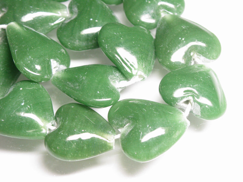 TOKO-BEADS AG074-31N Heart shaped flat glass bead (strand) 22~24mm AG074-31N ハート型フラットビーズ（連） 22~24mm Asian bead & African bead  Handmade,Lampeork,bead,asia,india,ethnic,parts,accessory,beads とんぼ玉,ビーズ,トンボ玉,アジア,インド,エスニック,手作り,パーツ,アクセサリー