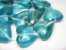 TOKO-BEADS AG074-37N Heart shaped flat glass bead (strand) 34~36mm AG074-37N ハート型フラットビーズ（連） 34~36mm Asian bead & African bead  Handmade,Lampeork,bead,asia,india,ethnic,parts,accessory,beads とんぼ玉,ビーズ,トンボ玉,アジア,インド,エスニック,手作り,パーツ,アクセサリー