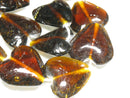 TOKO-BEADS AG074-43N Heart shaped flat glass bead (strand) 31~36mm AG074-43N ハート型フラットビーズ（連） 31~36mm Asian bead & African bead  Handmade,Lampeork,bead,asia,india,ethnic,parts,accessory,beads とんぼ玉,ビーズ,トンボ玉,アジア,インド,エスニック,手作り,パーツ,アクセサリー