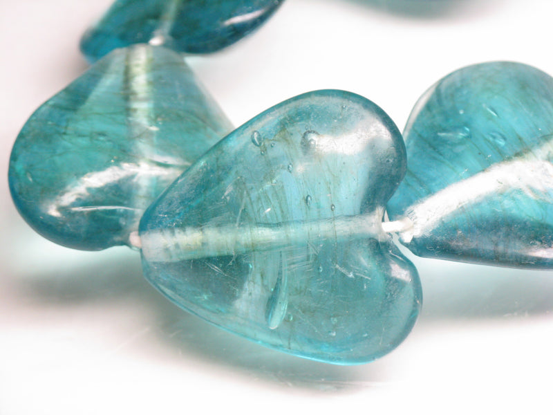 TOKO-BEADS AG074-67N Heart shaped flat glass bead (strand) 34~35mm AG074-67N ハート型フラットビーズ（連） 34~35mm Asian bead & African bead  Handmade,Lampeork,bead,asia,india,ethnic,parts,accessory,beads とんぼ玉,ビーズ,トンボ玉,アジア,インド,エスニック,手作り,パーツ,アクセサリー