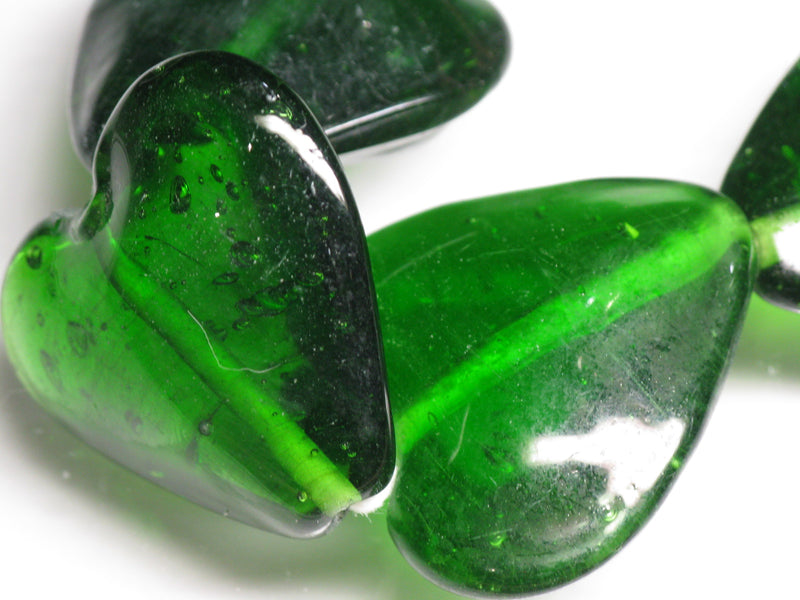 TOKO-BEADS AG074-71N Heart shaped flat glass bead (strand) 33~35mm AG074-71N ハート型フラットビーズ（連） 33~35mm Asian bead & African bead  Handmade,Lampeork,bead,asia,india,ethnic,parts,accessory,beads とんぼ玉,ビーズ,トンボ玉,アジア,インド,エスニック,手作り,パーツ,アクセサリー